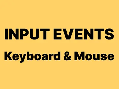 Keyboard Events Course
